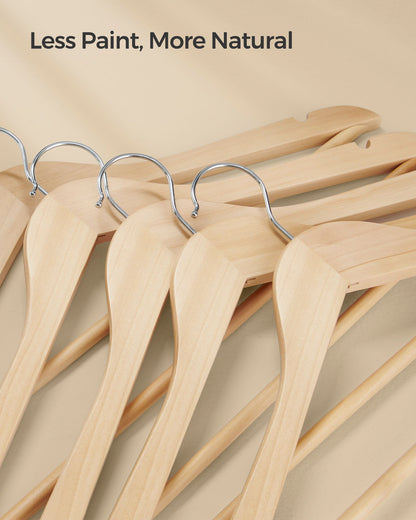 12-Pack Wooden Coat Hangers - HWLEXTRA 