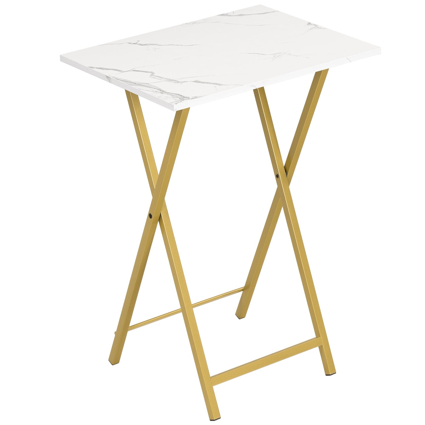 tv tray - marble & gold
