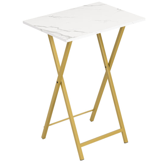 tv tray - marble & gold