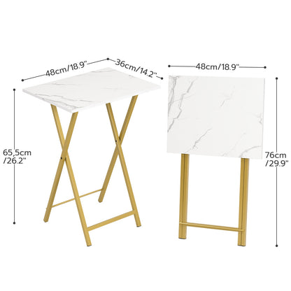 tv tray - marble & gold