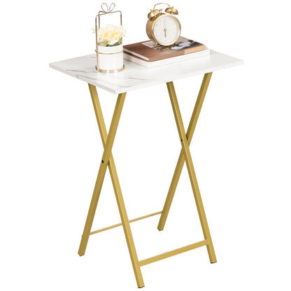 tv tray - marble & gold