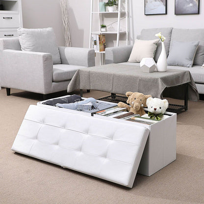 Folding Storage Ottoman Bench - image 1