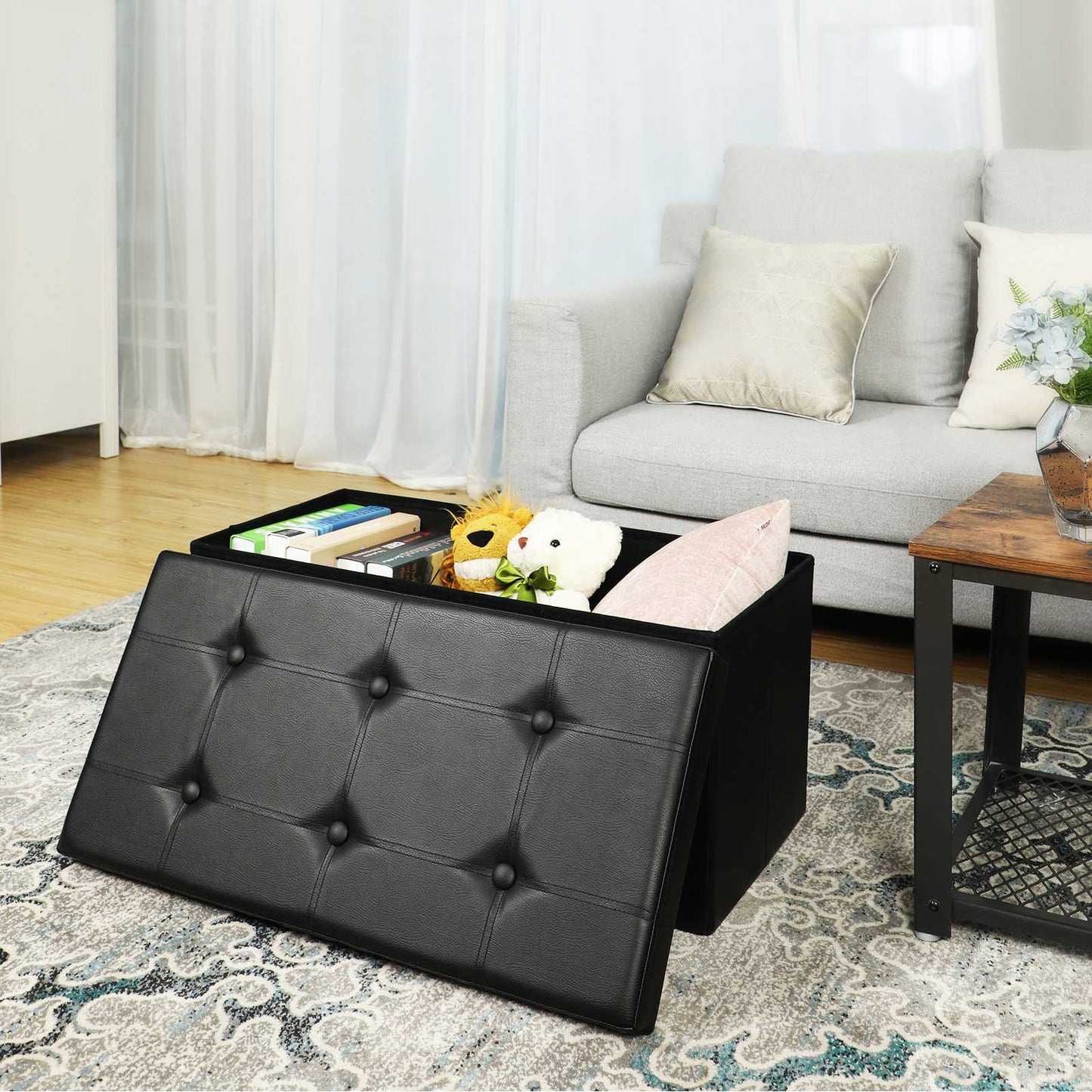 Folding Pouffe Ottoman - image 3