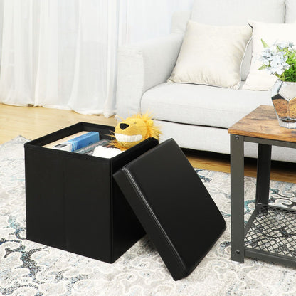 Folding Storage Ottoman Cube - HWLEXTRA 