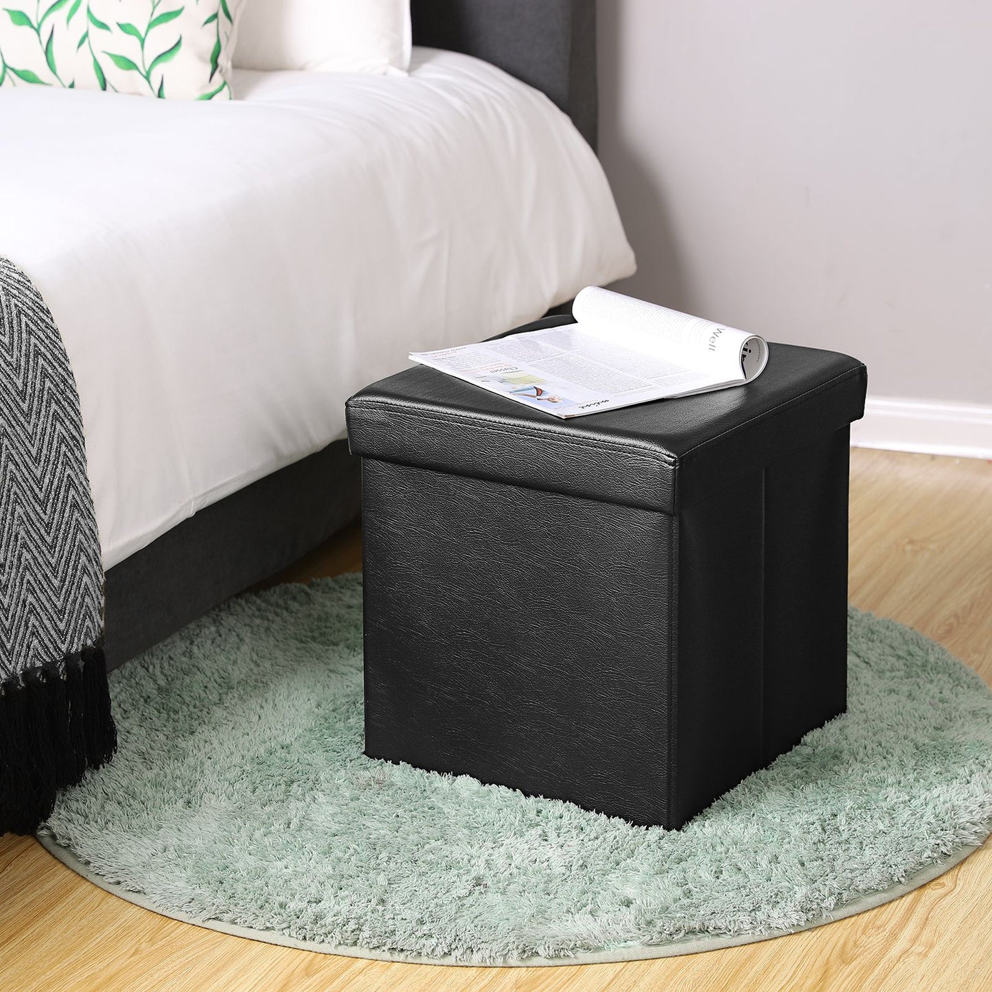 Folding Storage Ottoman Cube - HWLEXTRA 