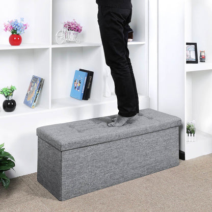 Folding Storage Ottoman - image 5