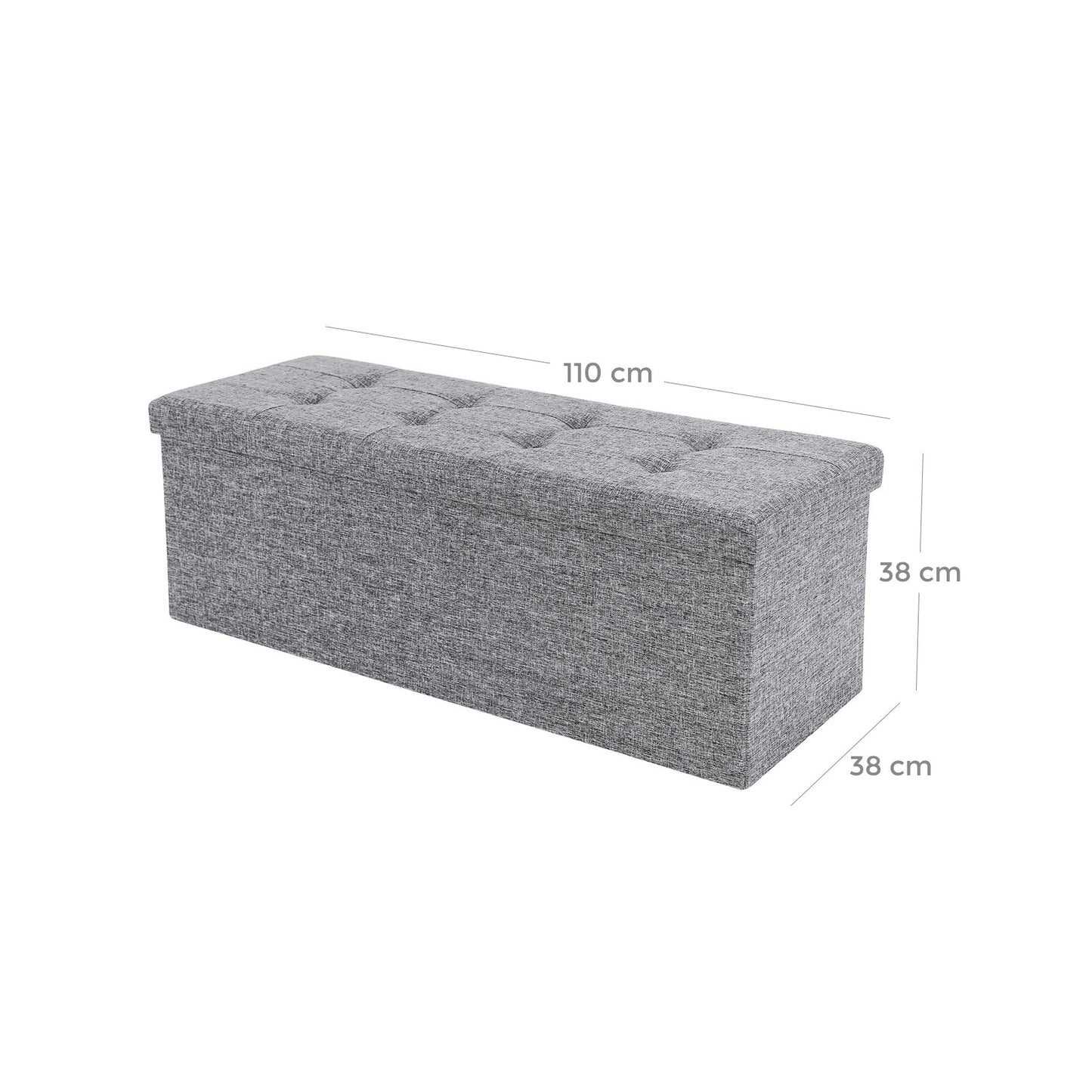 Folding Storage Ottoman - image 7