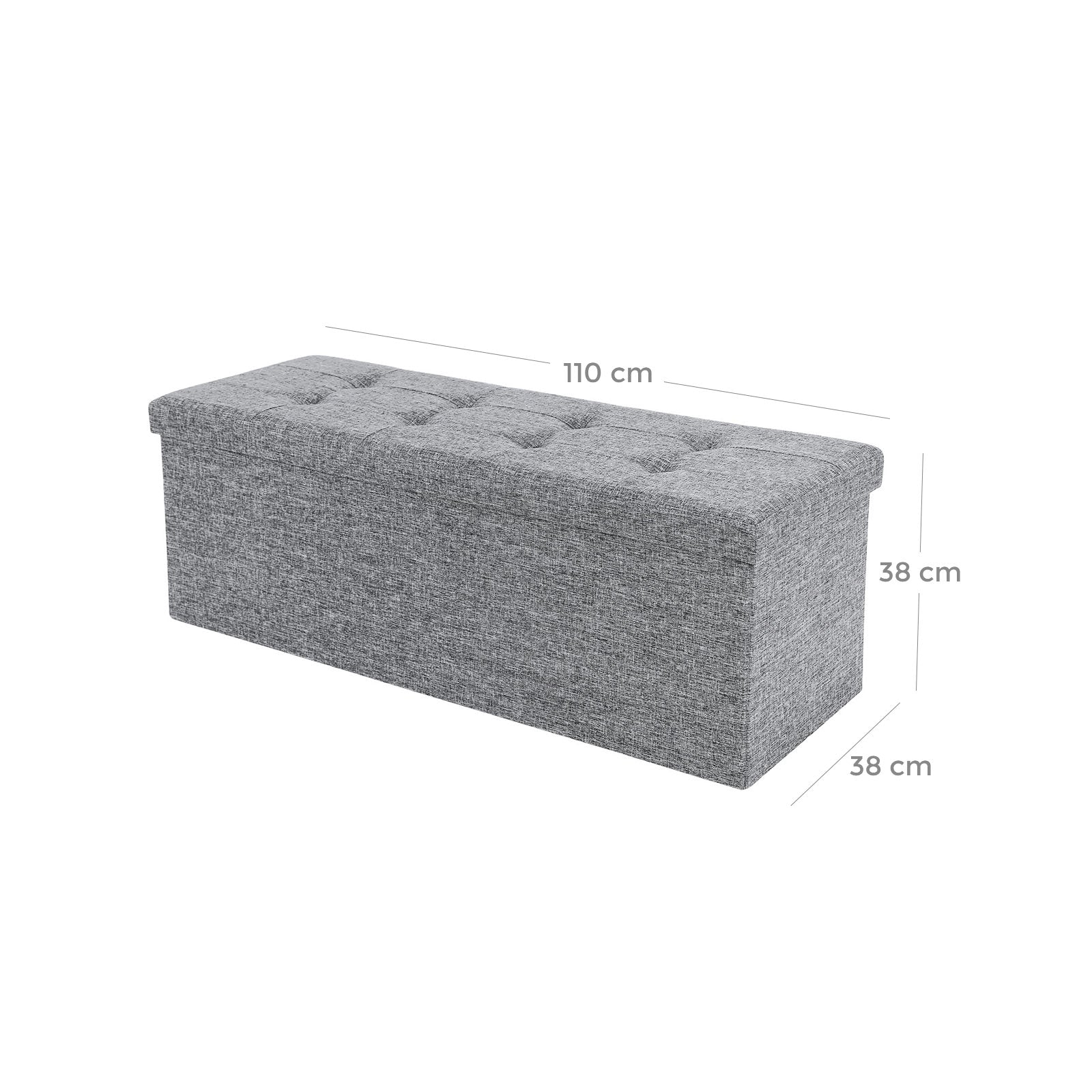 Folding Storage Ottoman - image 7