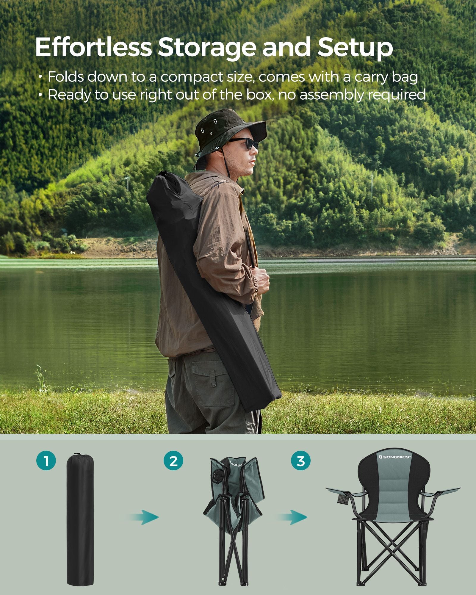 Folding Camping Chair with Cup Holder - image 26