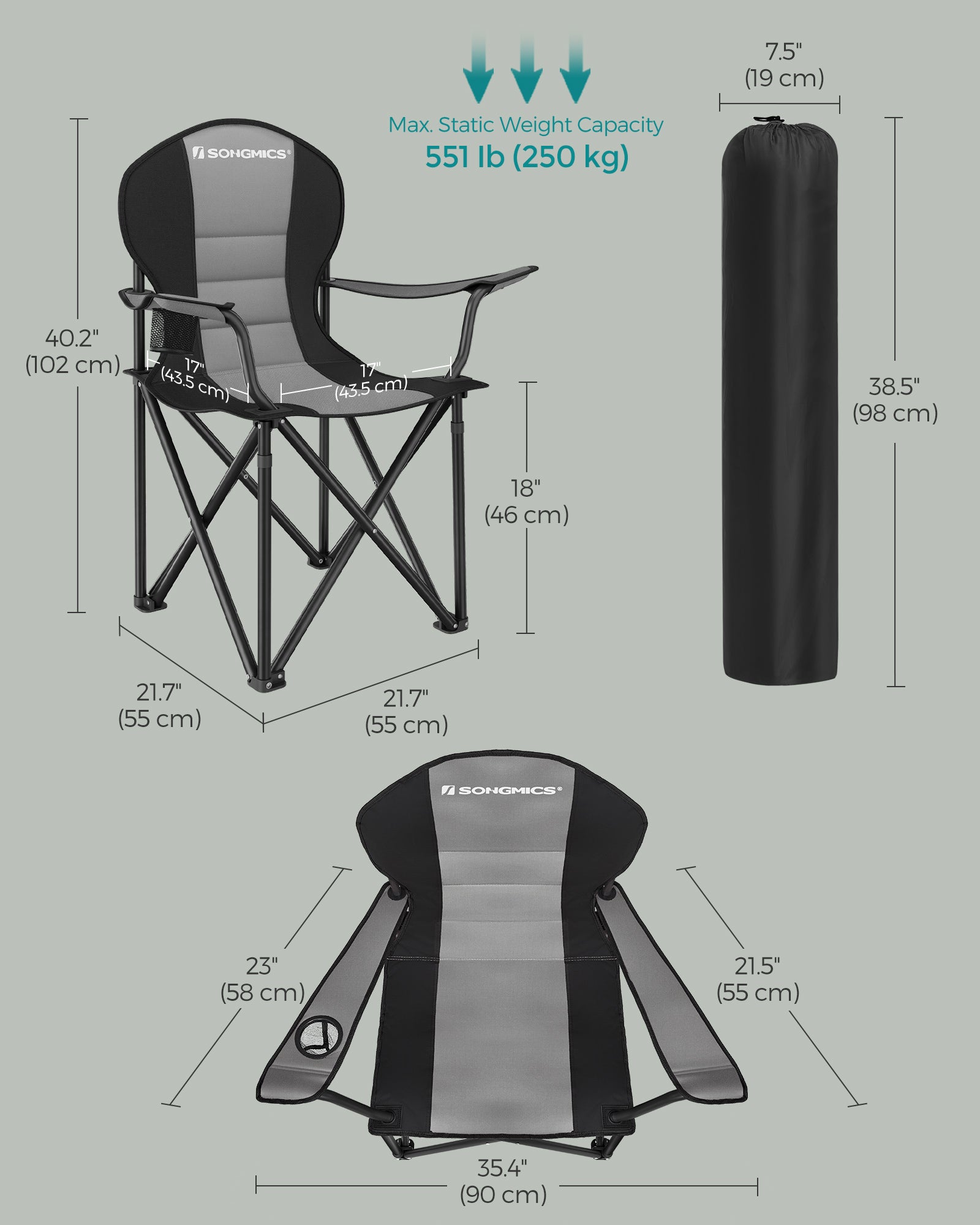 Folding Camping Chair with Cup Holder - image 37