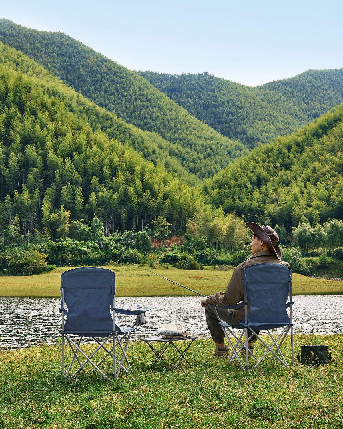 Set of 2 Folding Camping Chairs Max. Capacity 150 kg Slate Grey - image 18