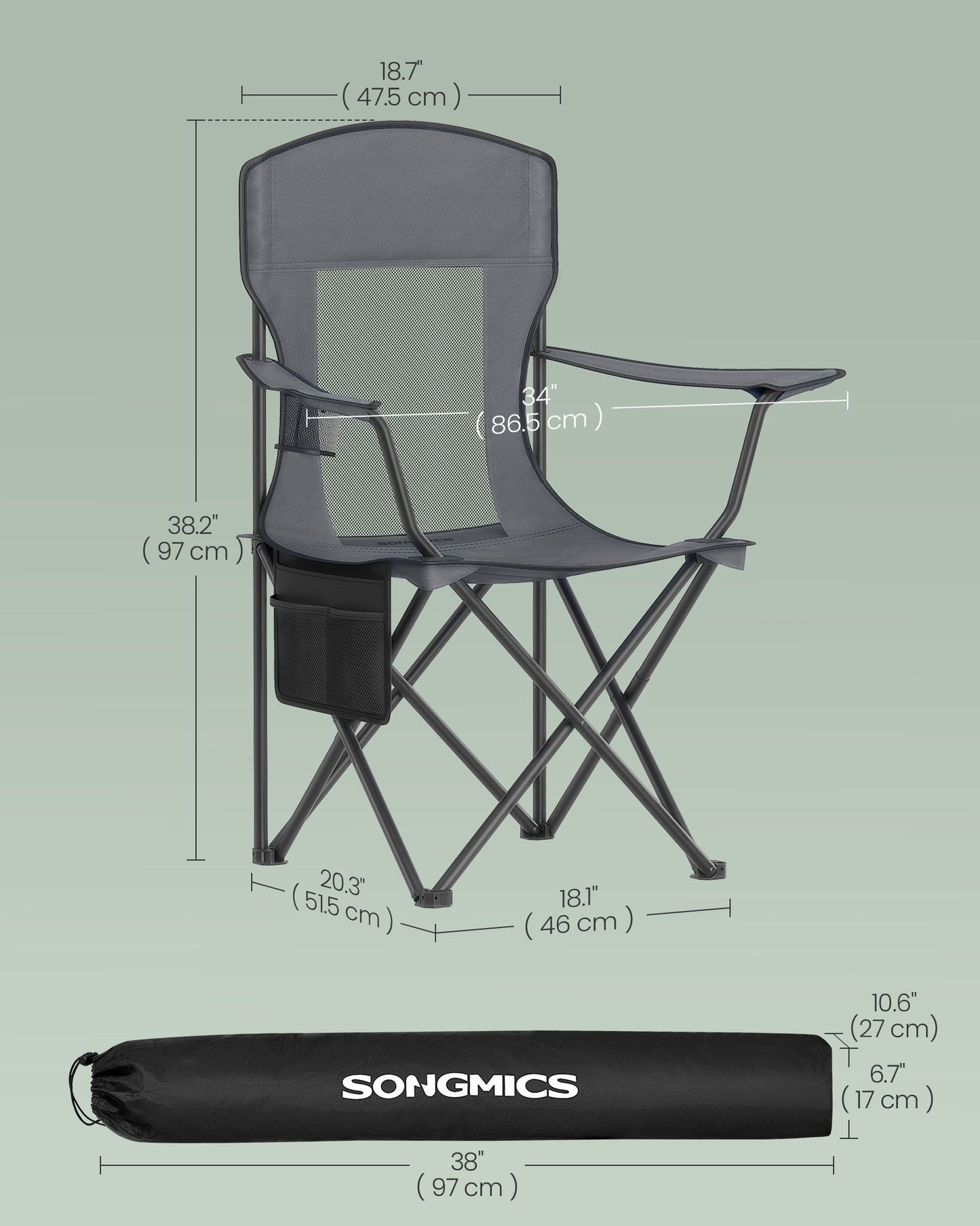 Camping Chairs Set of 2
