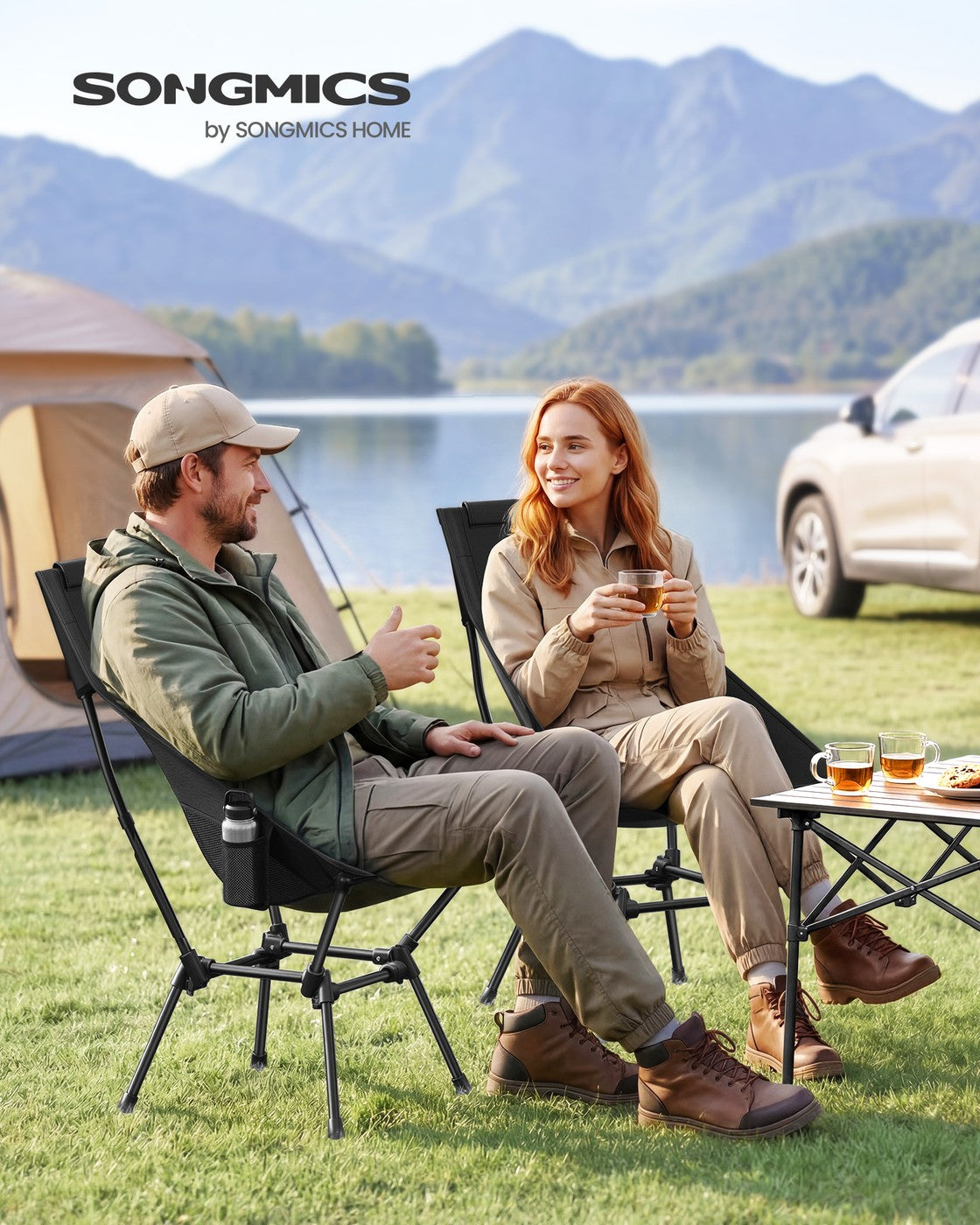 Lightweight folding camping chair with steel frame - image 2