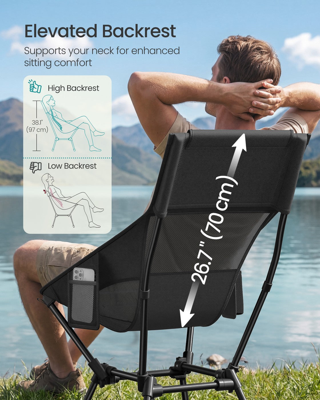 Lightweight folding camping chair with steel frame - image 3