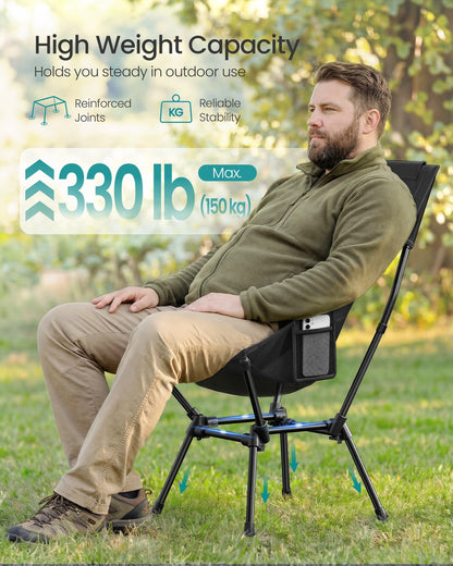 Lightweight folding camping chair with steel frame - image 4