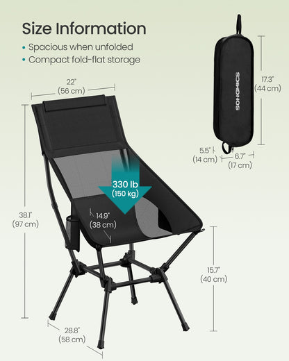 Lightweight folding camping chair with steel frame - image 6