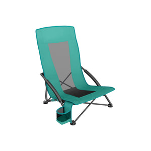 Portable Outdoor Beach Chair with High Backrest