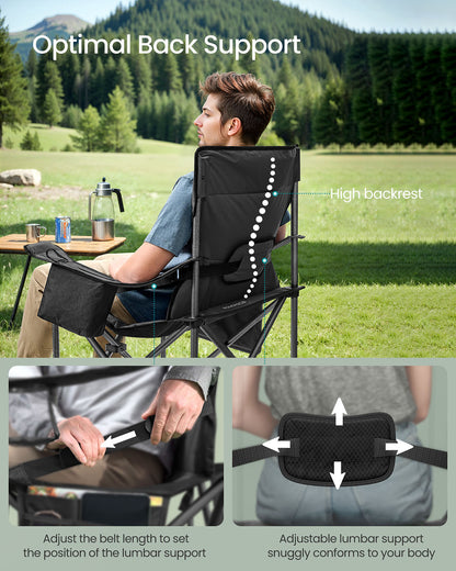 Camping Chair with Foam Padding, Foldable - HWLEXTRA 