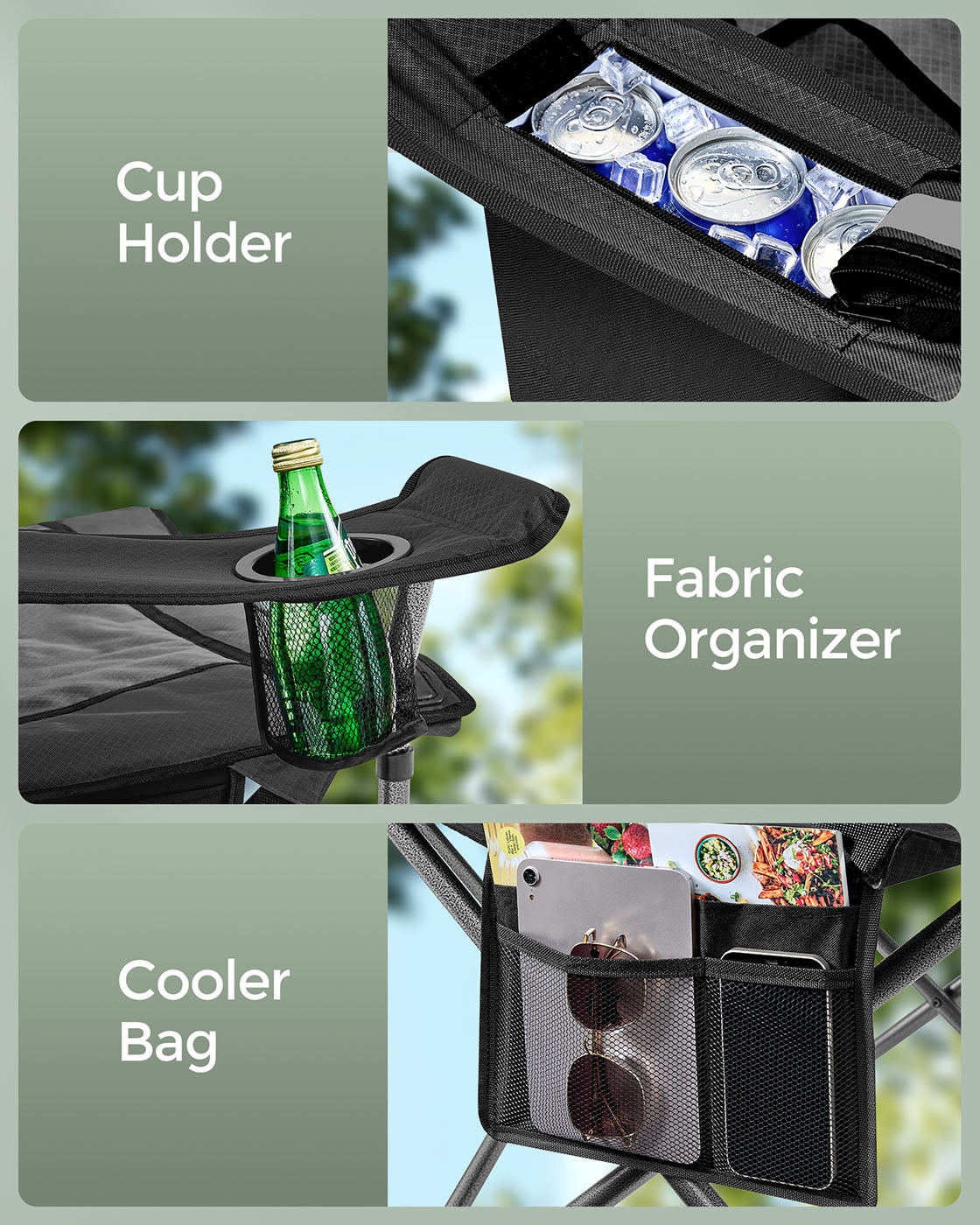 Camping Chair with Foam Padding, Foldable - HWLEXTRA 