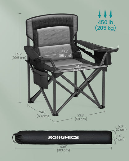 Camping Chair with Foam Padding, Foldable - HWLEXTRA 