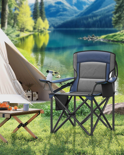 Camping Chair with Foam Padding, Foldable - HWLEXTRA 