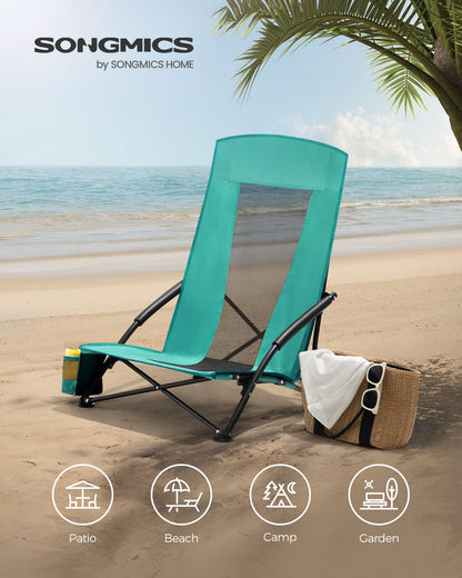 Set of 2 Portable Beach Chairs for Adults - HWLEXTRA 