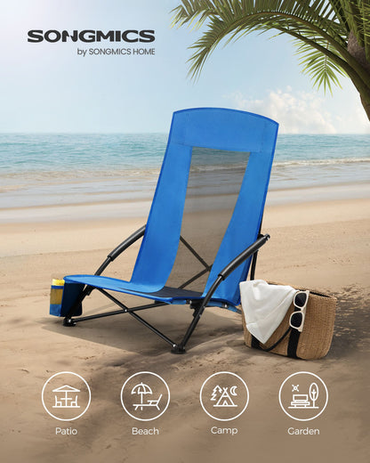 Set of 2 Portable Beach Chairs for Adults - HWLEXTRA 