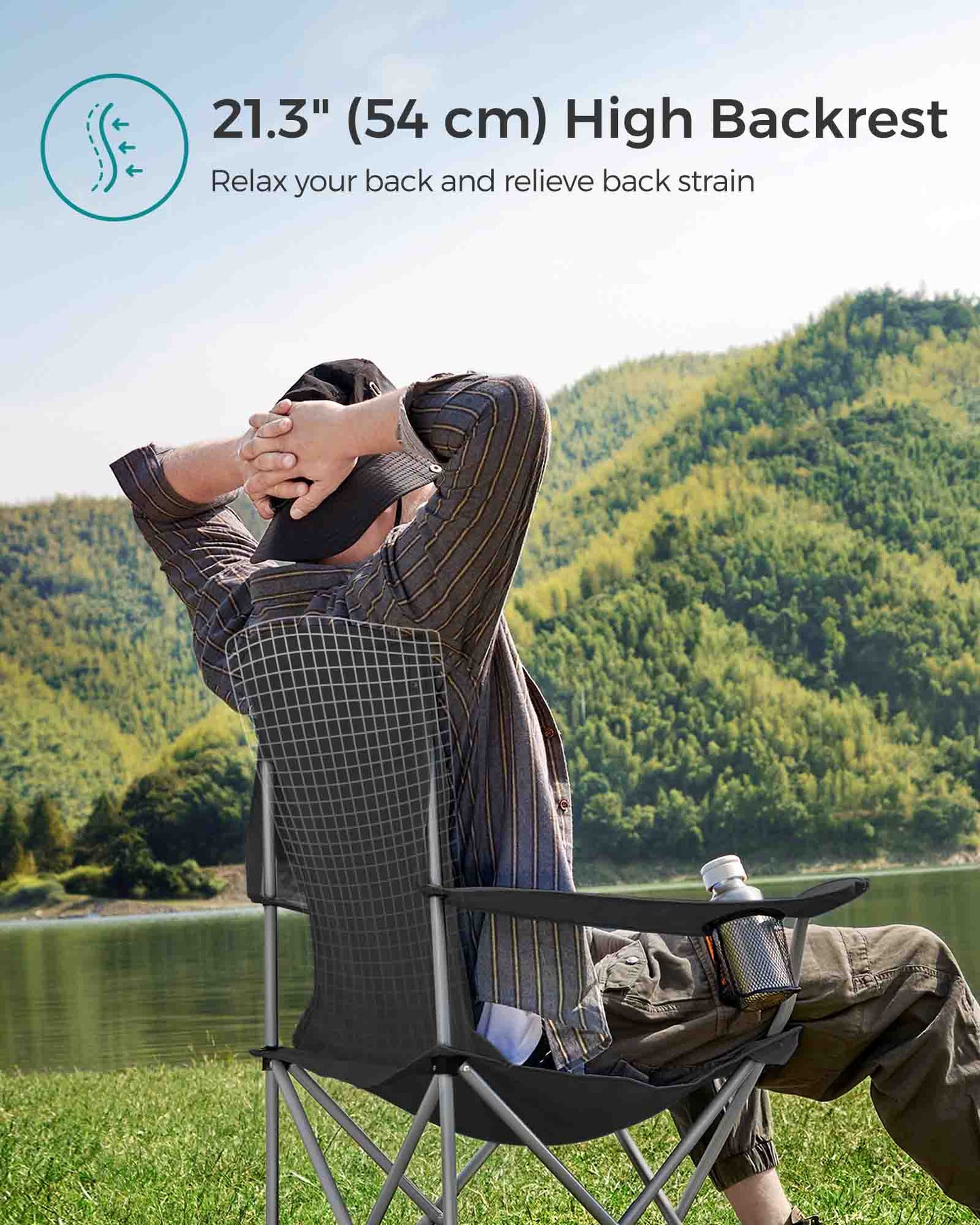Set of 2 Folding Camping Chairs - image 3
