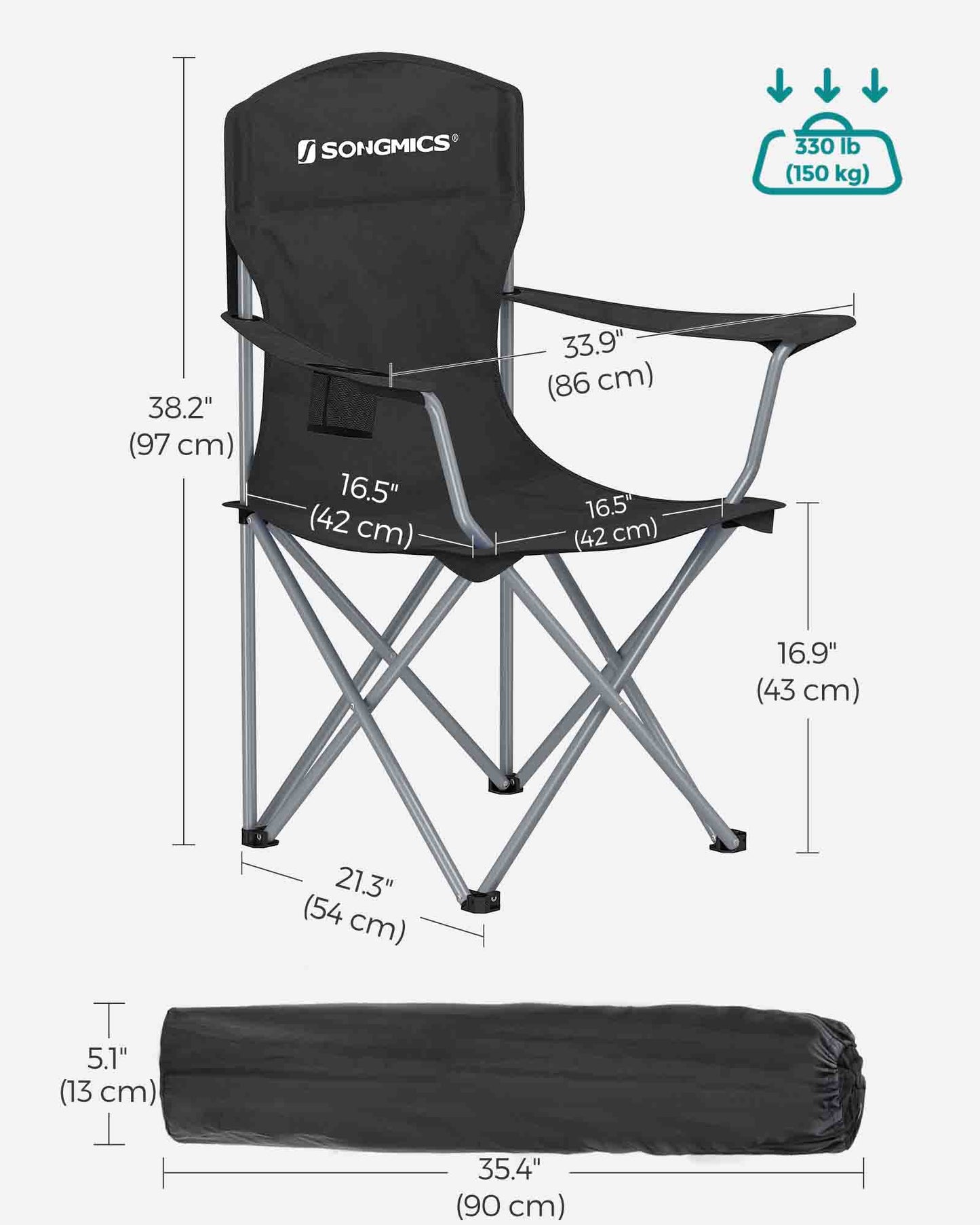 Set of 2 Folding Camping Chairs - image 7