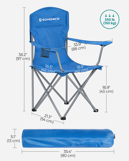 Set of 2 Folding Camping Chairs - HWLEXTRA 