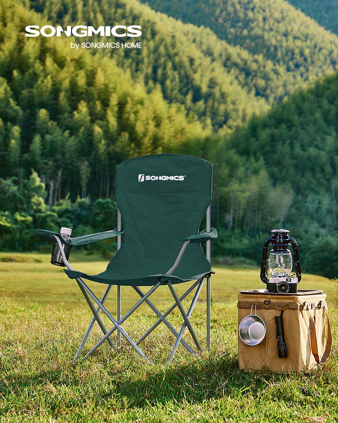Set of 2 Folding Camping Chairs - HWLEXTRA 