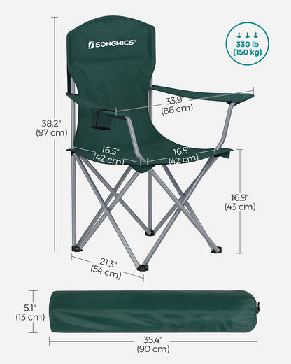 Set of 2 Folding Camping Chairs - HWLEXTRA 