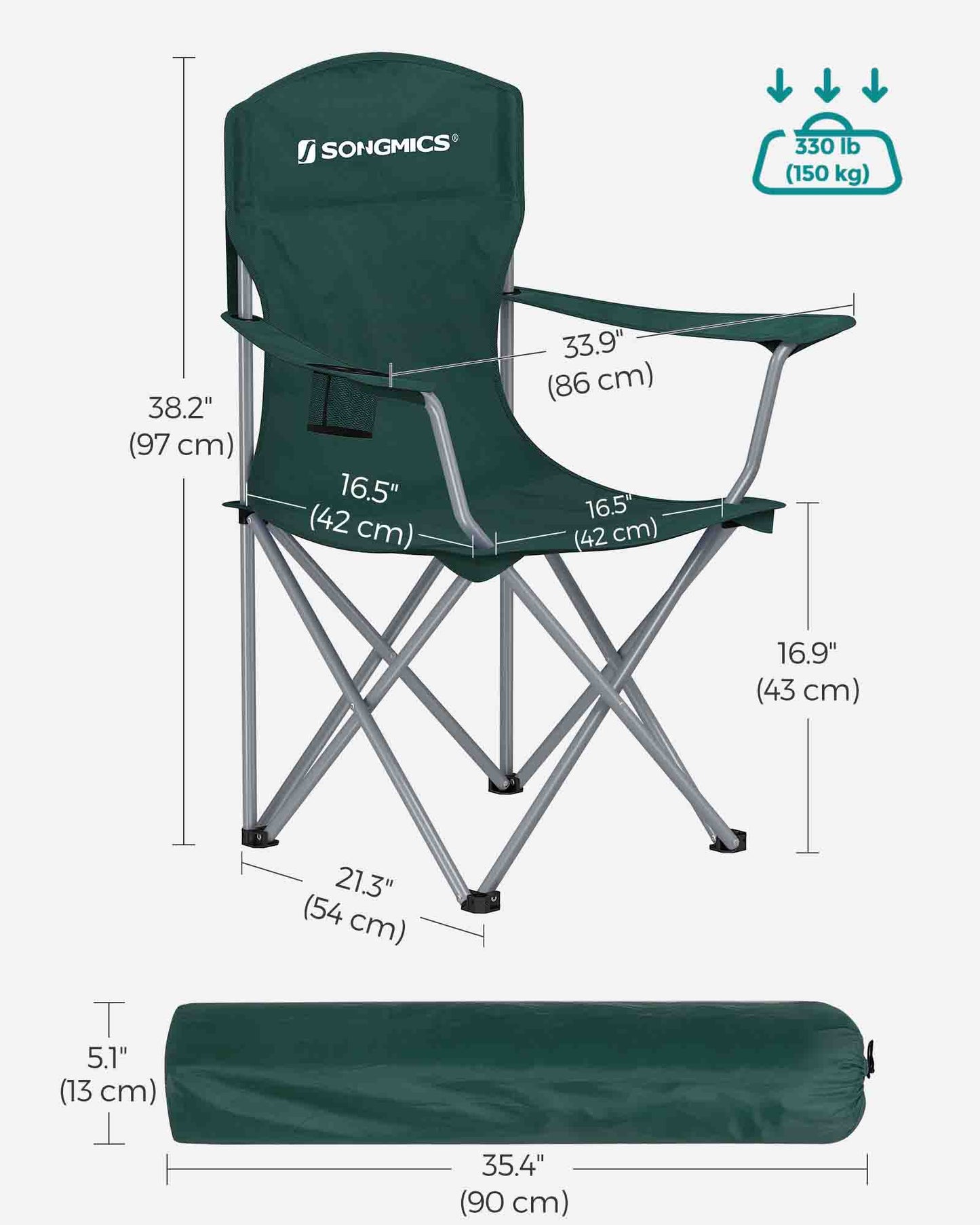 Set of 2 Folding Camping Chairs - image 23