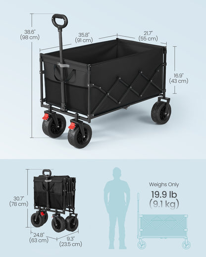 Foldable Camping Trolley with 4 Reinforced Wheels - image 43