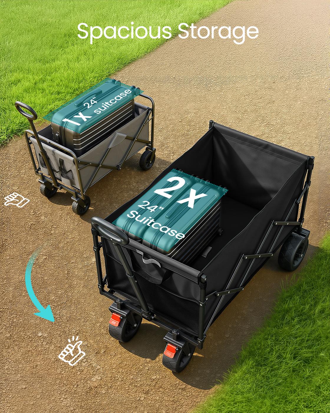 Foldable Camping Trolley with 4 Reinforced Wheels - image 44