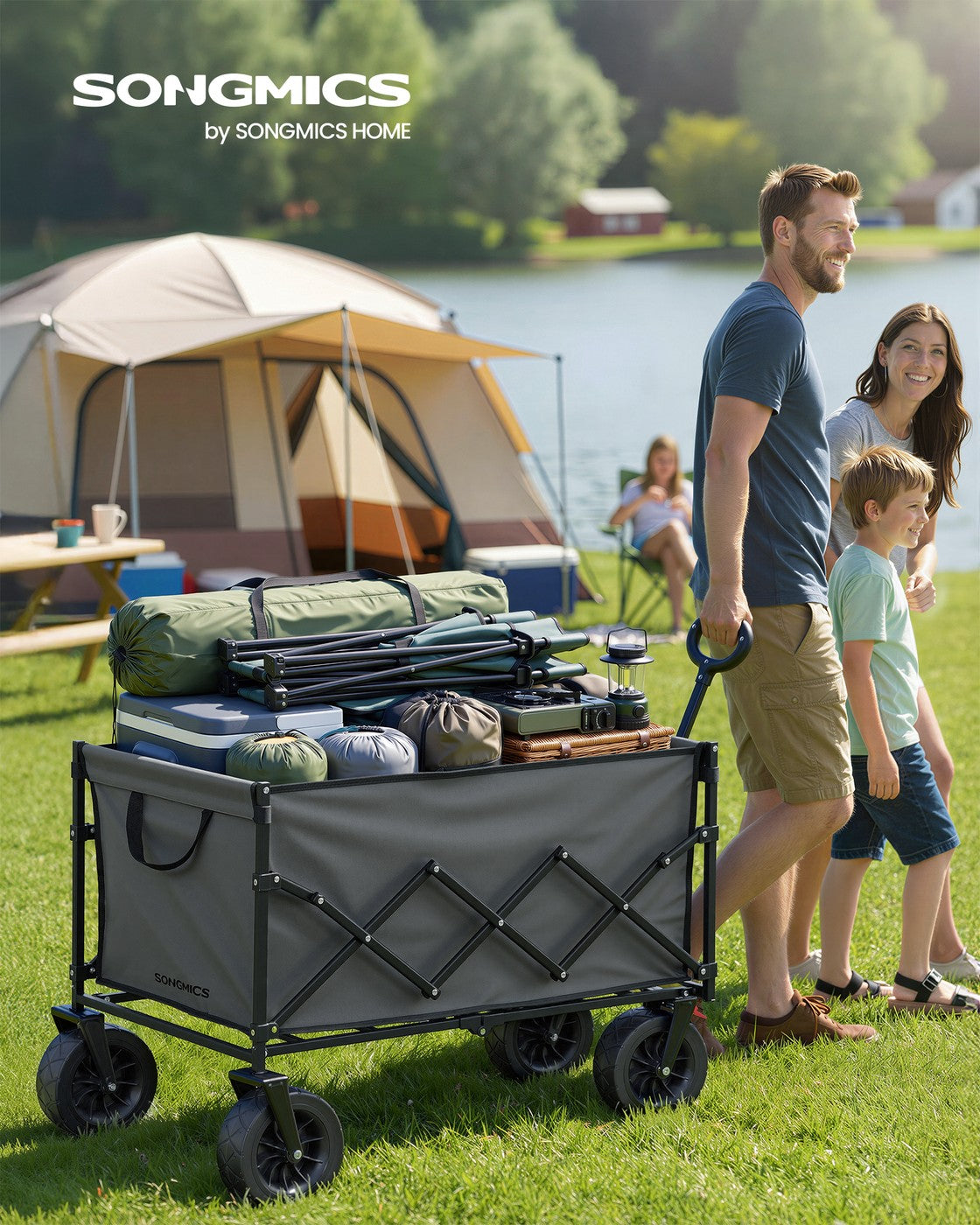 Foldable Camping Trolley with 4 Reinforced Wheels - image 47