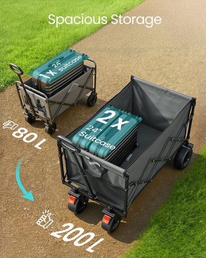 Foldable Camping Trolley with 4 Reinforced Wheels - image 53