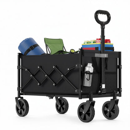 Outdoor Utility Wagon, Folding Garden Cart with Adjustable Handle - image 2