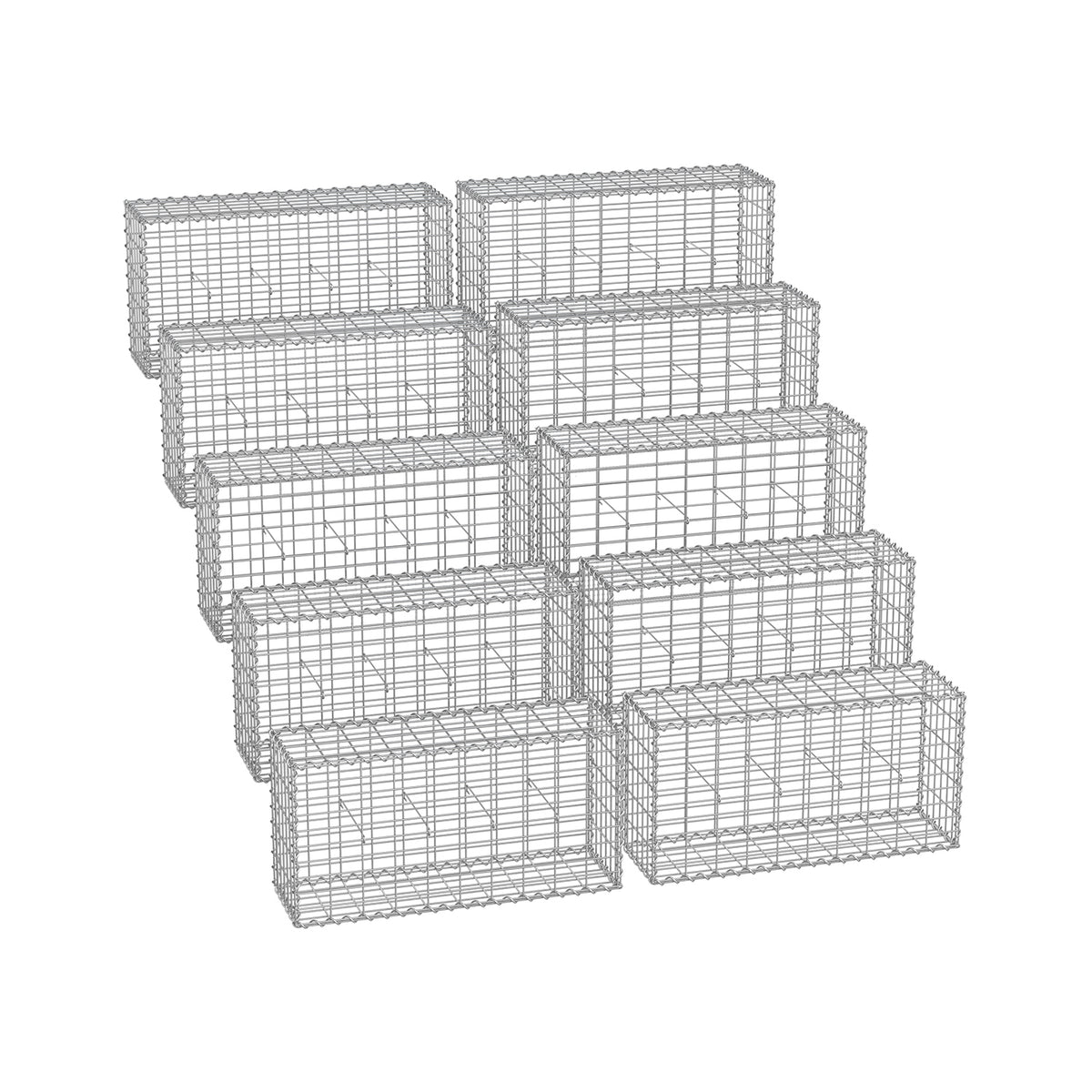 Gabion Basket, Metal Gabion Cages for Stones 100 x 50 x 30 cm - image 47