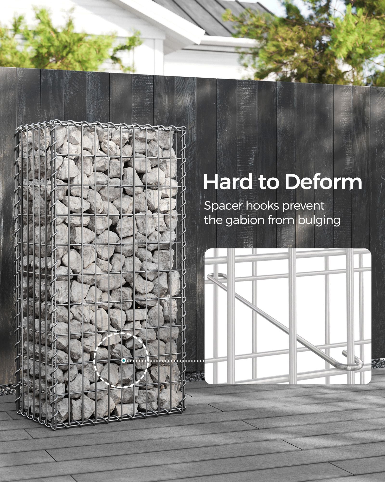 Gabion Basket, Metal Gabion Cages for Stones 100 x 50 x 30 cm - image 50