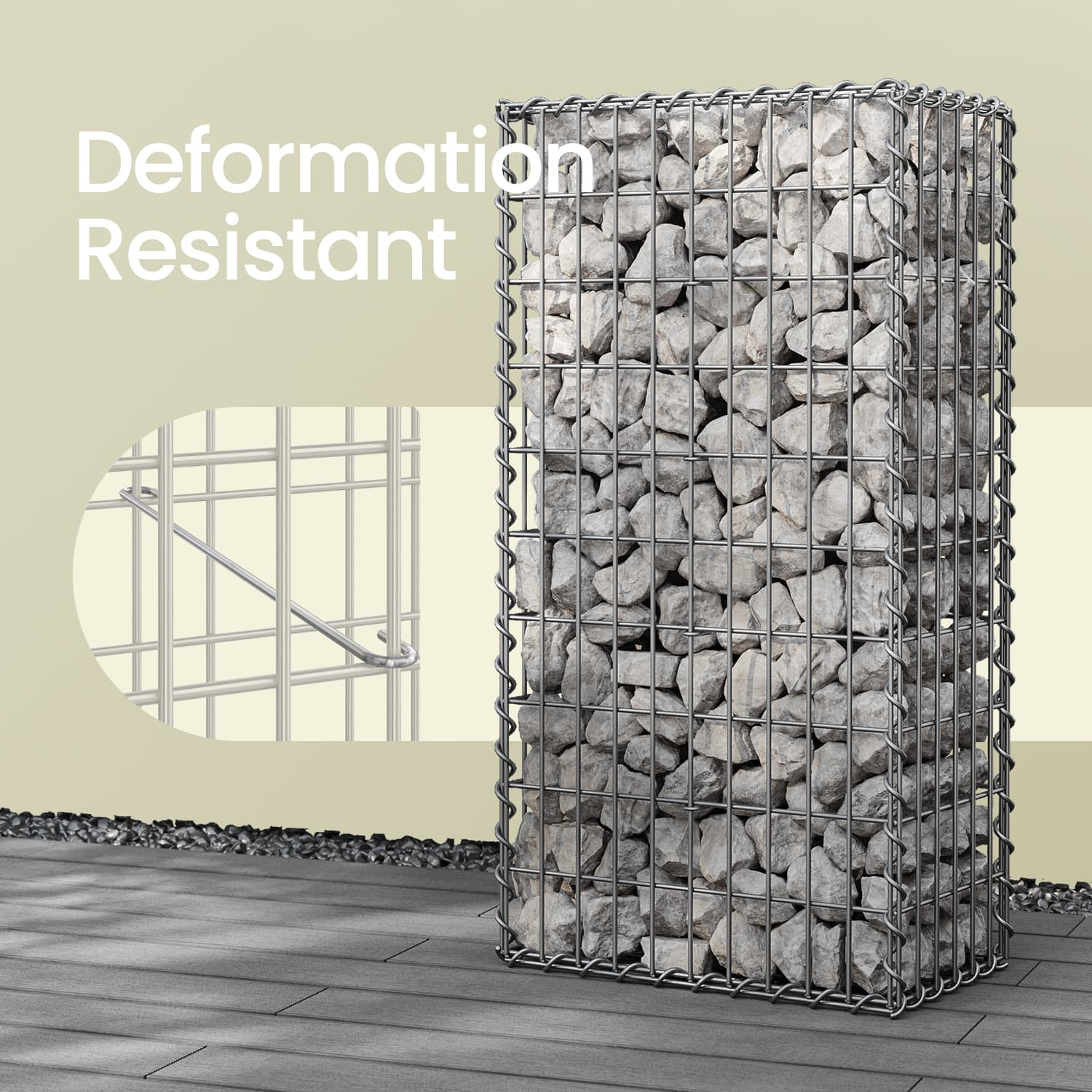 Gabion, metal gabion with mesh 100 x 50 x 30 cm, single pack - image 20