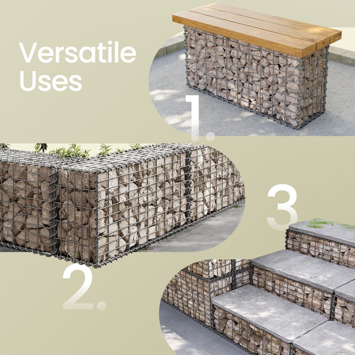 Gabion, metal gabion with mesh 100 x 50 x 30 cm, single pack - image 21