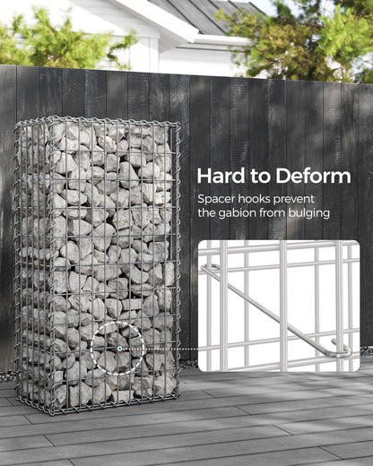 Gabion Basket, Metal Gabion Cages for Stones 100 x 50 x 30 cm - image 23
