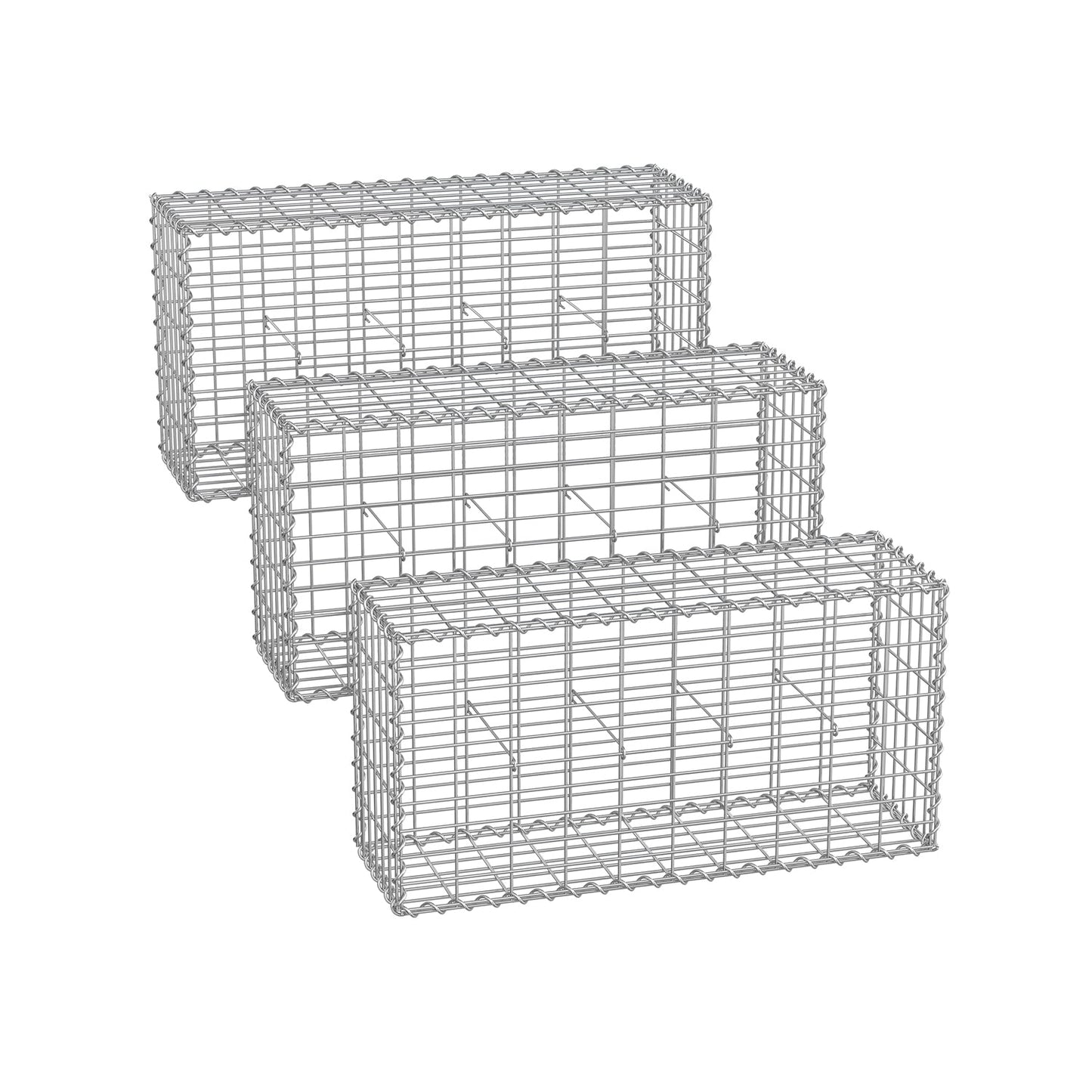 Gabion Basket, Metal Gabion Cages for Stones 100 x 50 x 30 cm - image 10