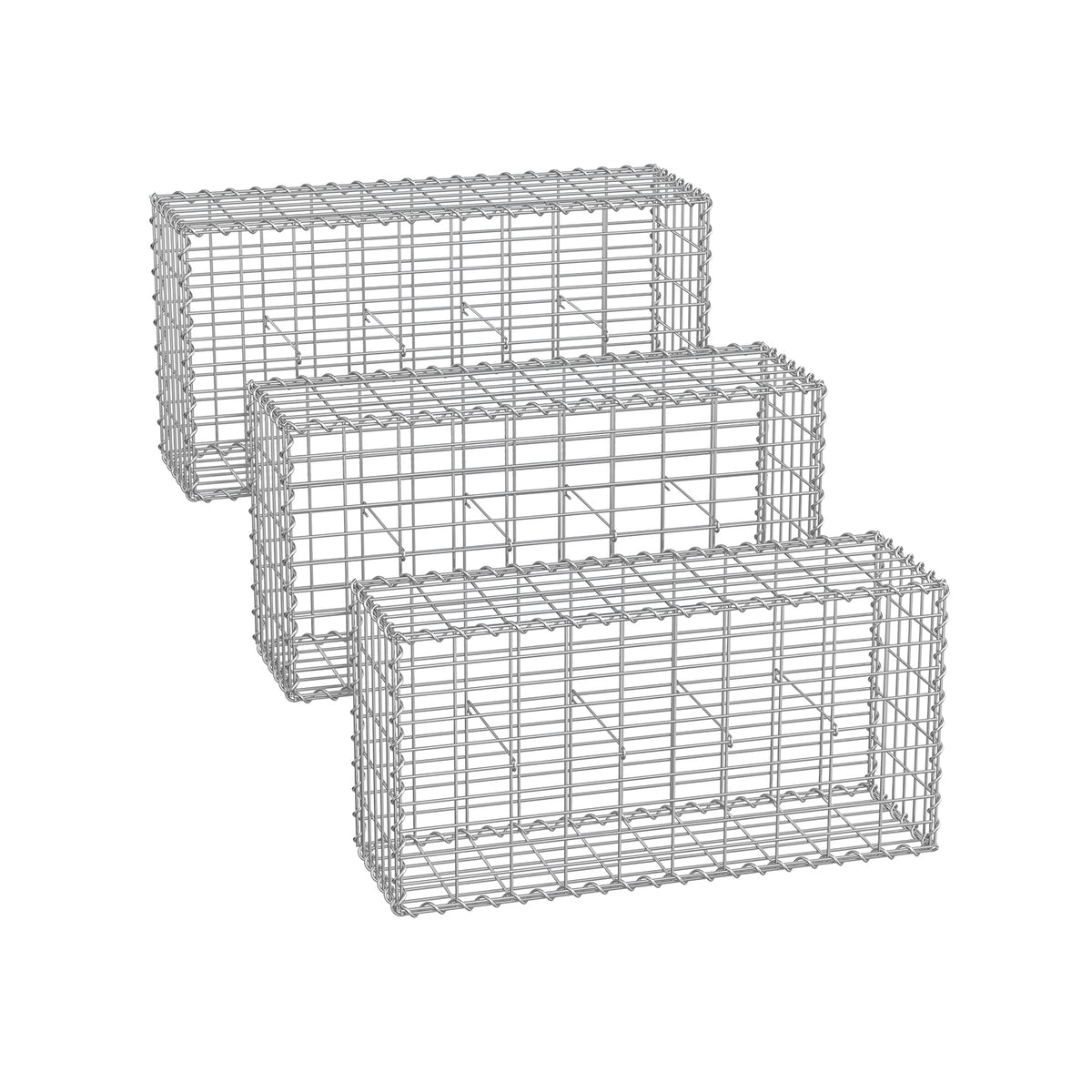 Gabion Basket, Metal Gabion Cages for Stones 100 x 50 x 30 cm - image 11