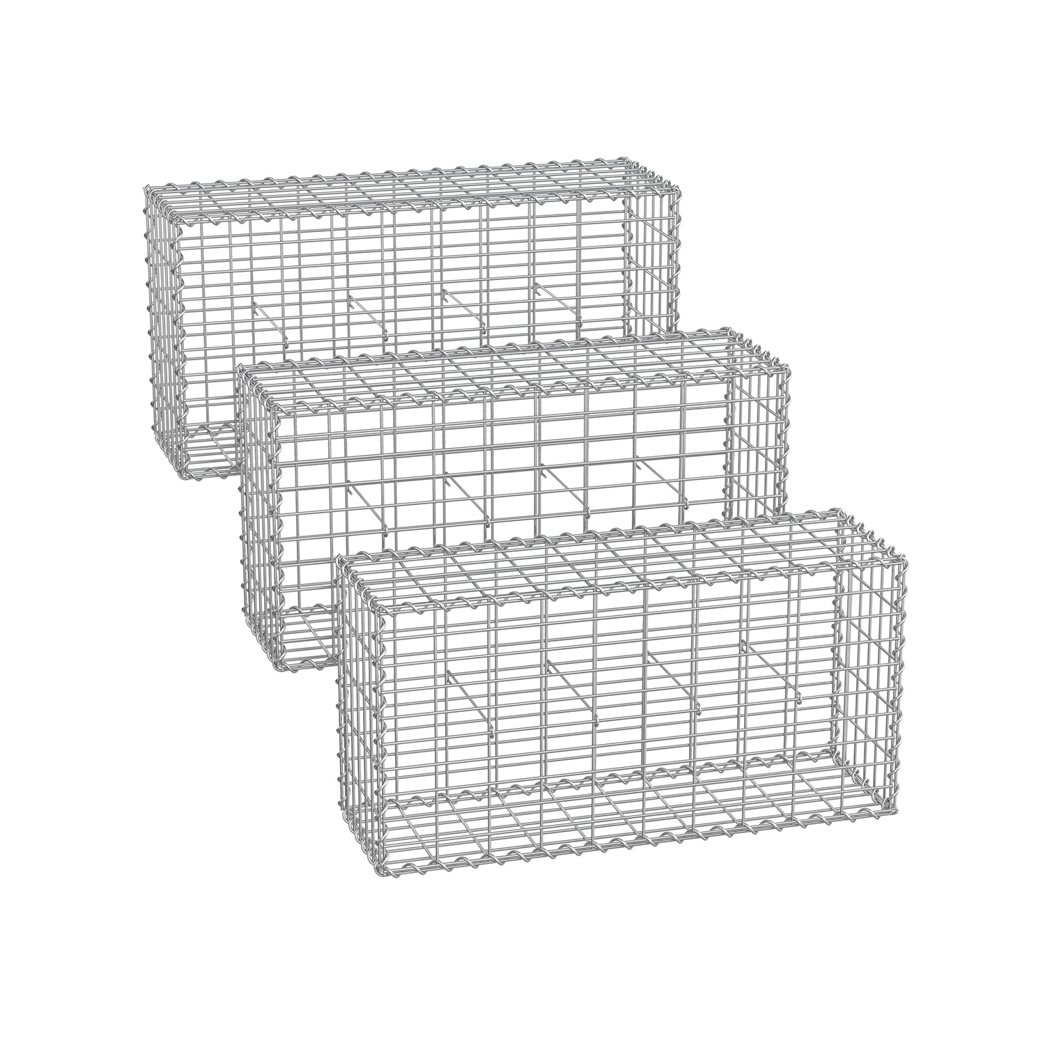 Gabion Basket, Metal Gabion Cages for Stones 100 x 50 x 30 cm - image 11
