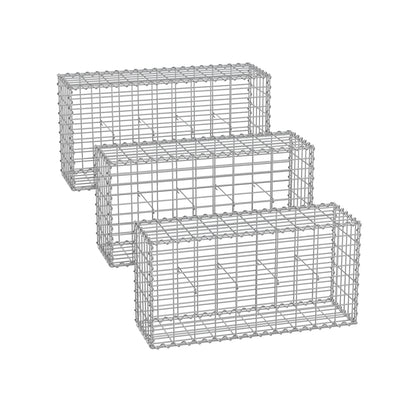 Gabion Basket, Metal Gabion Cages for Stones 100 x 50 x 30 cm - image 11