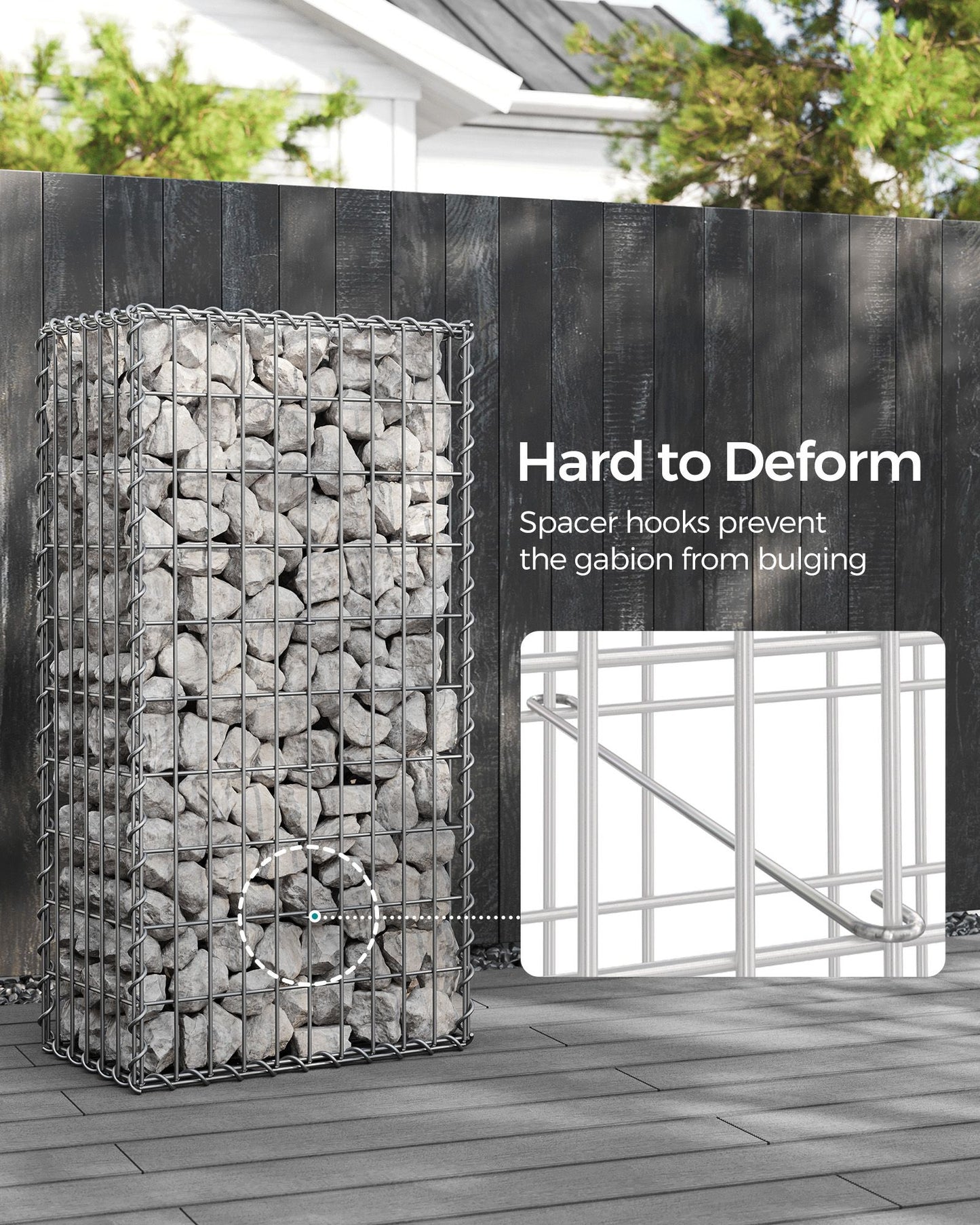 Gabion Basket, Metal Gabion Cages for Stones 100 x 50 x 30 cm - image 14