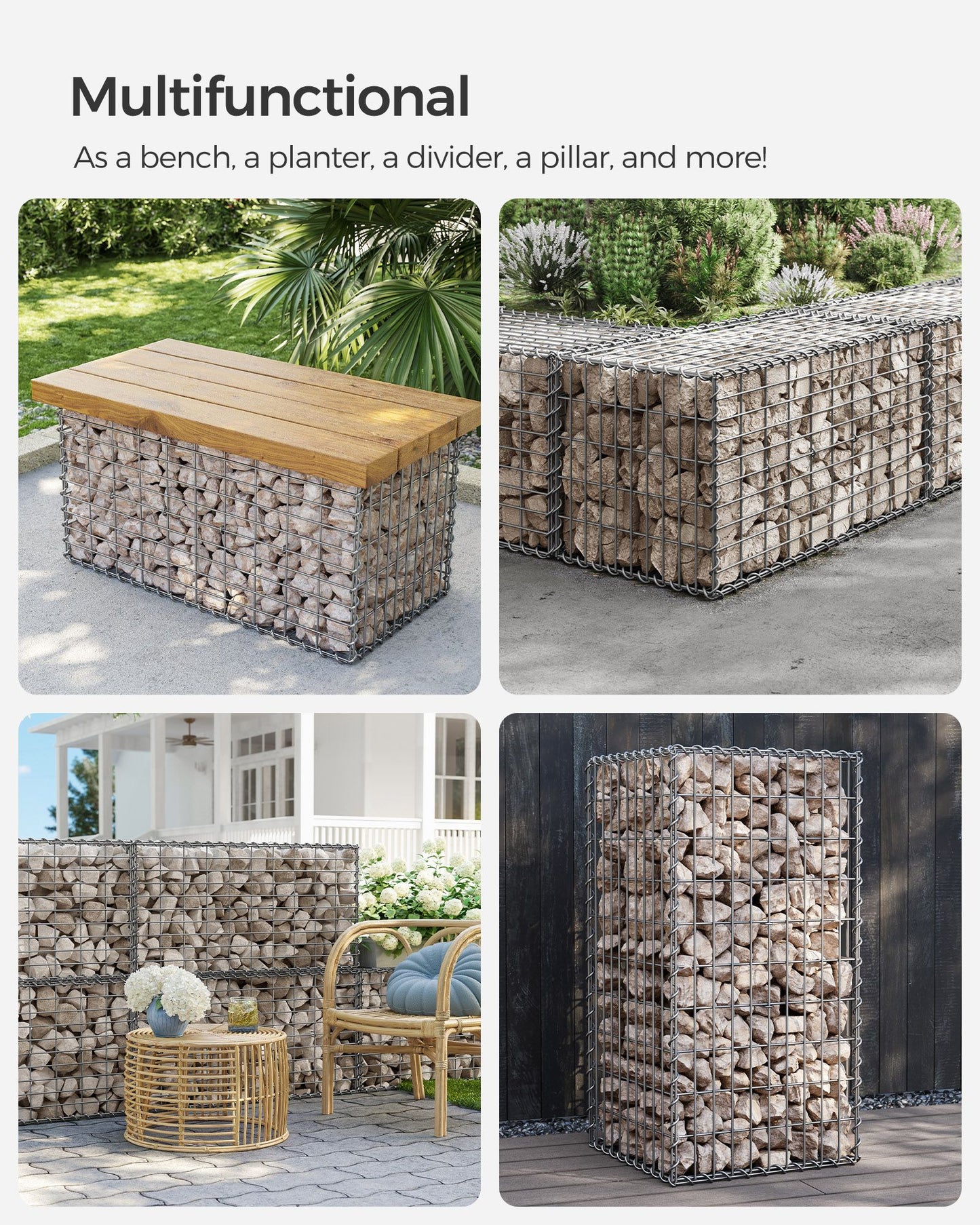 Gabion Basket Garden Fence 100 x 50 x 50 cm - image 27