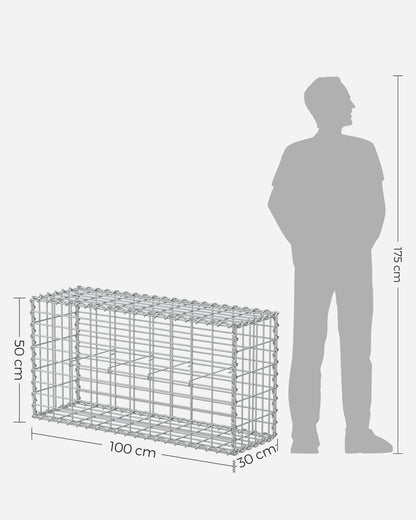 Gabion Basket, Metal Gabion Cages for Stones 100 x 50 x 30 cm - image 42